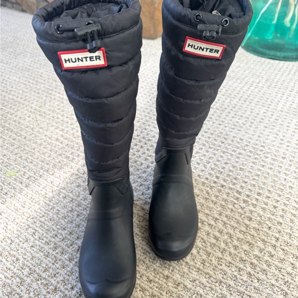 Hunter Black Tall Boots Size 6